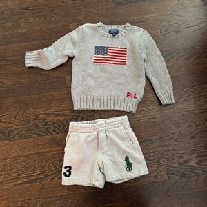 Polo Ralph Lauren sweater and shorts size 3T
